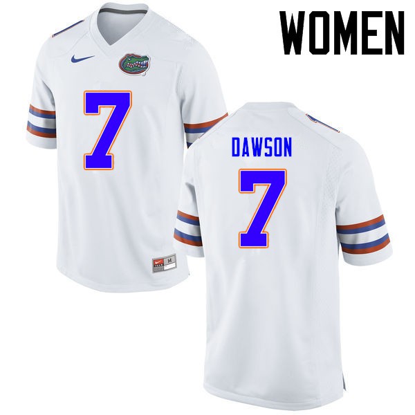 Florida Gators Women #7 Duke Dawson College Football Jerseys White